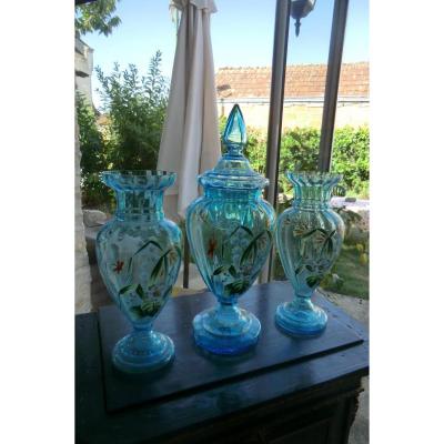 Enamelled Crystal Trim In Taste Mary Gregory