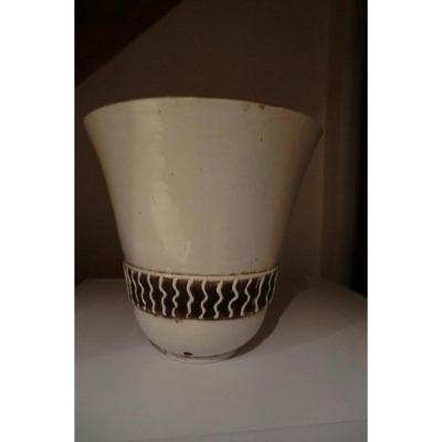 Large Vase Dlg Jean Besnard Or Attributed