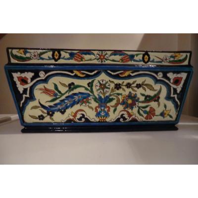 Jardiniere In Ceramic Dlg Of Jules Vieillard Orientalist Decor Iznik