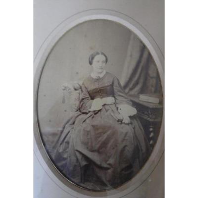 Portrait Framed Signed Franck Rue Vivienne Paris