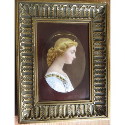Portrait Of Holy Enameled Porcelain