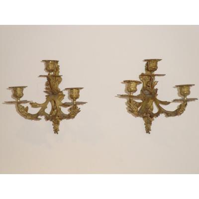 appliques style louis 15 en bronze doré