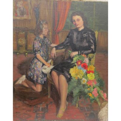 Mother And Daughter In Meneac By Pierre Gilles (1913 Meneac / 1993 Rennes)