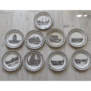 Series Of Plates Creil Debut Nineteenth
