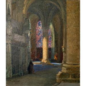 Pierre Gaston Rigaud, Interior Of Notre-dame De Chartres Cathedral 