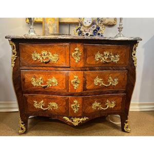 Louis XV Inlaid Commode, Stamped P. Wattelin 