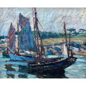 Drying Sails By Sydney Lough Thompson - Brittany