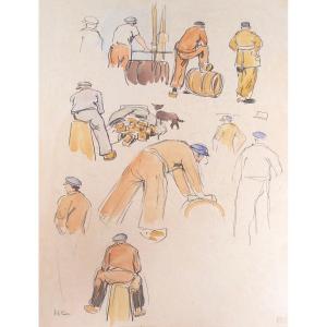 Attitudes Of Sailors By Henry Cheffer - Brittany