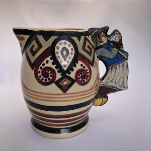 Pitcher With Handle, Breton Drinking A Bowl Of Cider, Paul Fouillen - Brittany