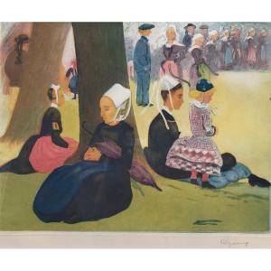 Scene Of Forgiveness In Cornwall - émile Dezaunay - Brittany