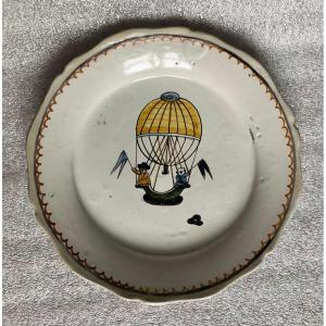 Nevers Plate Depicting The Rise Of The Robert Brothers 