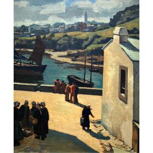 Market In Tréboul - André Strauss - Brittany