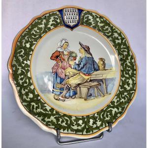 Stop At The Guengat Tavern - Alfred Beau - Manufacture Porquier Beau - Brittany