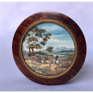 Box Decorated With A Hunting Scene