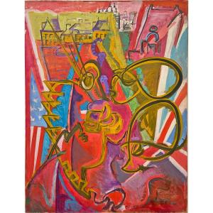 Charles Lapicque. The Attack On The Senate. Oil On Canvas 1944