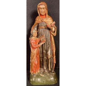 Statue Of Saint Anne XVIIIth Century