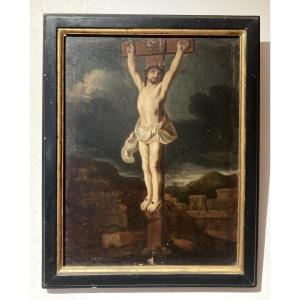 18th-century Painting. Christ On The Cross 
