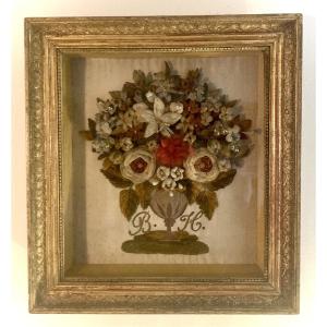 Embroidered Bouquet, 19th Century 