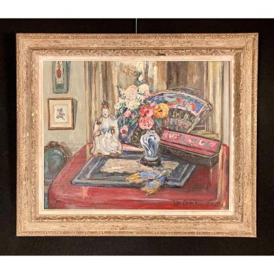 Marie Berton-mayor Oil On Canvas The Chinese Idol