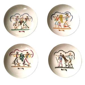 Richard Ginori Four Collection Plates Quattro Stagioni Four Seasons Gio Ponti 