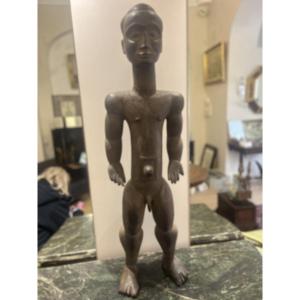 Large African Statue Of A Man, 1.10m Tall, Baoulé 