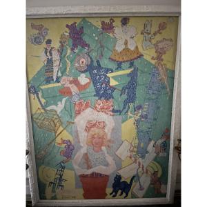 Painting By The Belgian Painter Jean Jacques Gaillard (1890/1976)