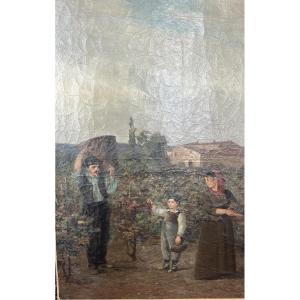 Beautiful Early 20th-century Painting From The South Of France, Signed Mallet.