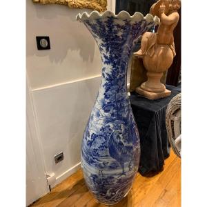 Japan Vase 19 Eme Decors With Roosters.