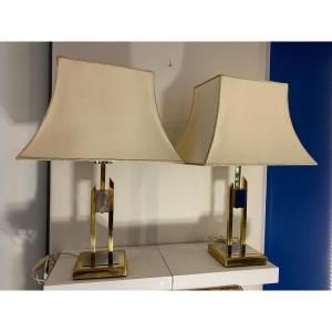 Pair Of 1970 Hollywood Regency Style Lamps