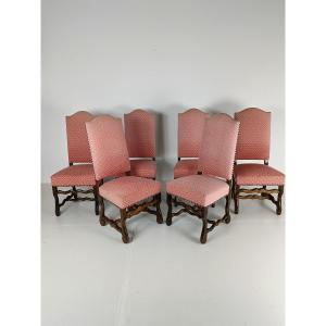 Beech Os De Mouton Tapestry Chairs (set Of 4)