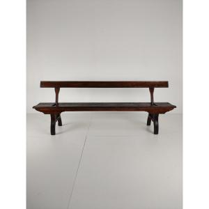 (2) Victorian Pine Pitch Railroad Bench - Halstead's Makers, Todmorden