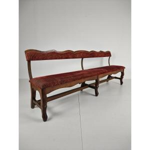 Early 20th Century Oak Dining/hall Bench