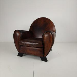 Leather Art Deco Gentleman’s Club Chair