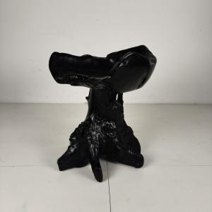 Mid-century Black Tree-stump Chair