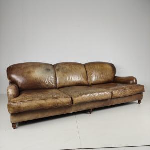 Howard & Sons English-style Leather Sofa - 20th Century