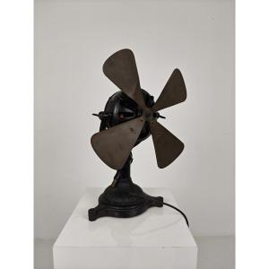 Bergmann Berlin Fan In Antique Cast Iron - Circa 1910 - Fully Functional
