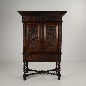 Late 19th Century Carved Colonial Cabinet - Netherlands East Indies
