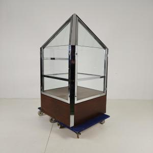 Bijenkorf Arnhem Display Case 1980s - Architectural Chrome Display Case