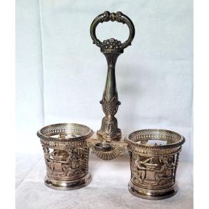 Empire Cruet Mount, Silver Minerva