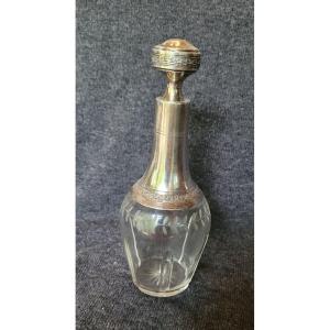 19th Century Minerva Crystal And Silver Bottle