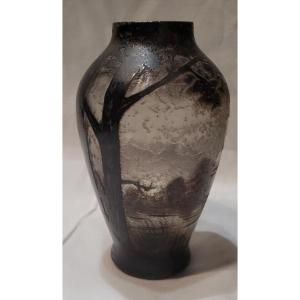 J. Franco, Vase With Acid-etched Decoration, 1900