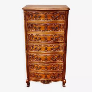 Seven-drawer Chest Of Drawers With Louis XV Style Engraving