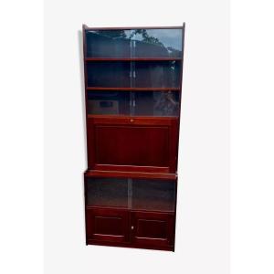 Vintage Tiered Desk, Bookcase, Display Cabinet, Secretary Desk, Bar