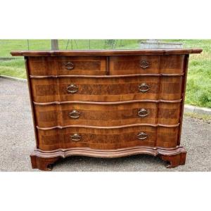 Four-drawer Walnut Chest Of Drawers, Germany, 1970s