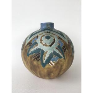 Art Deco Vase Boch Frères La Louvière By Charles Catteau Grès Keramis