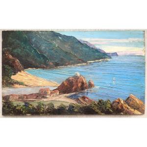 Painting Jacques Vigon Corsica Golf Of Porto Mediterranean Sea