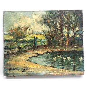 Painting Charles Henri Verbrugghe (1877-1974)