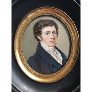 Miniature Portrait Of A Man Empire Period