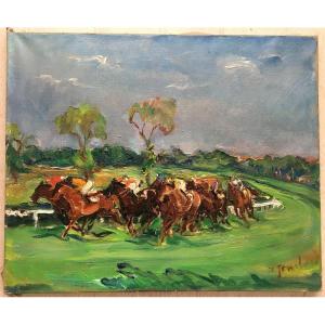 Painting By Adrienne Jouclard The Race To Tremblay