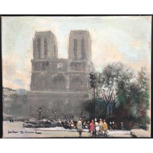 Painting Jules René Hervé - Paris Notre Dame
